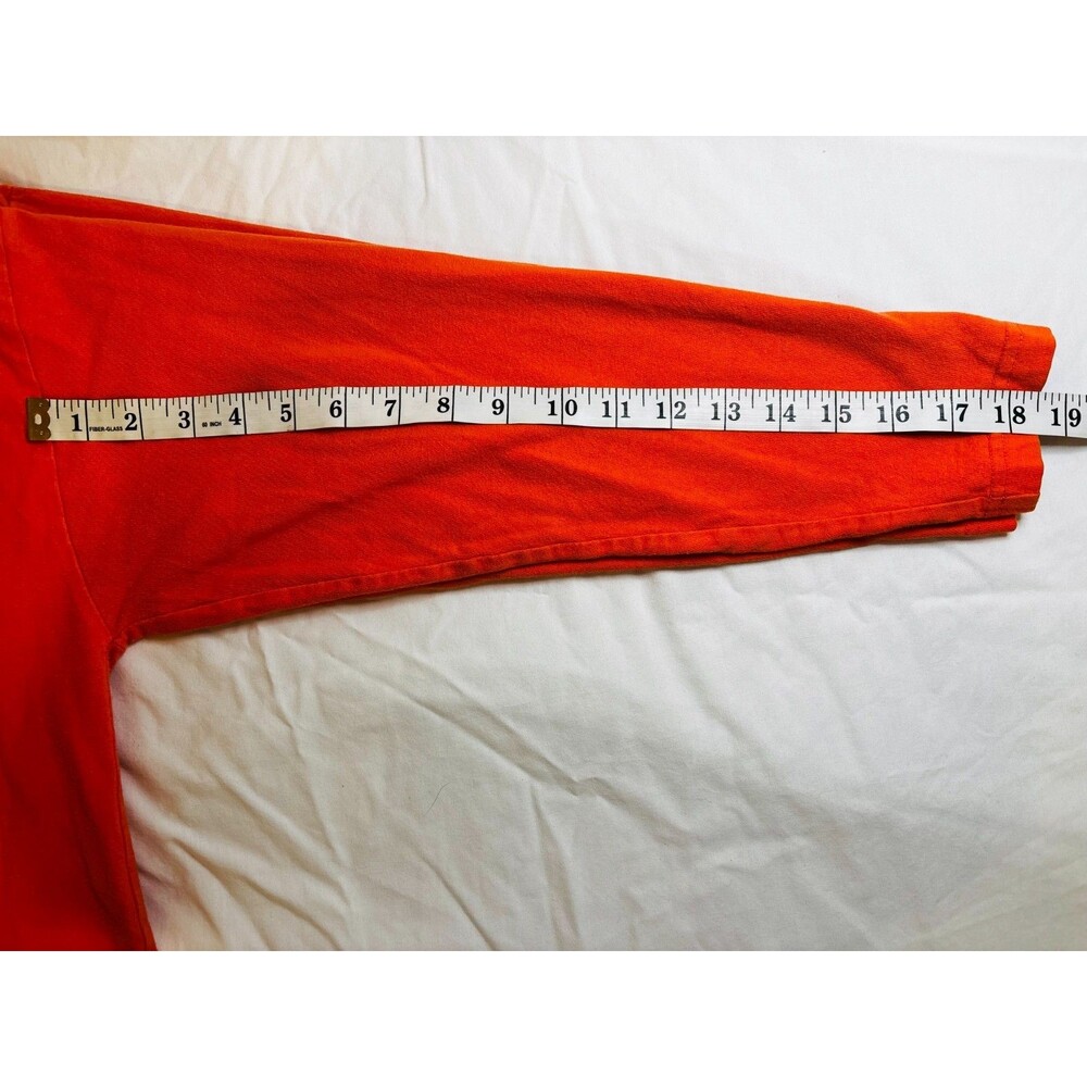 Vintage Malarkey 90s Halloween Long Sleeve Orange Shirt Frankenstein Ghost M - Picture 9 of 12